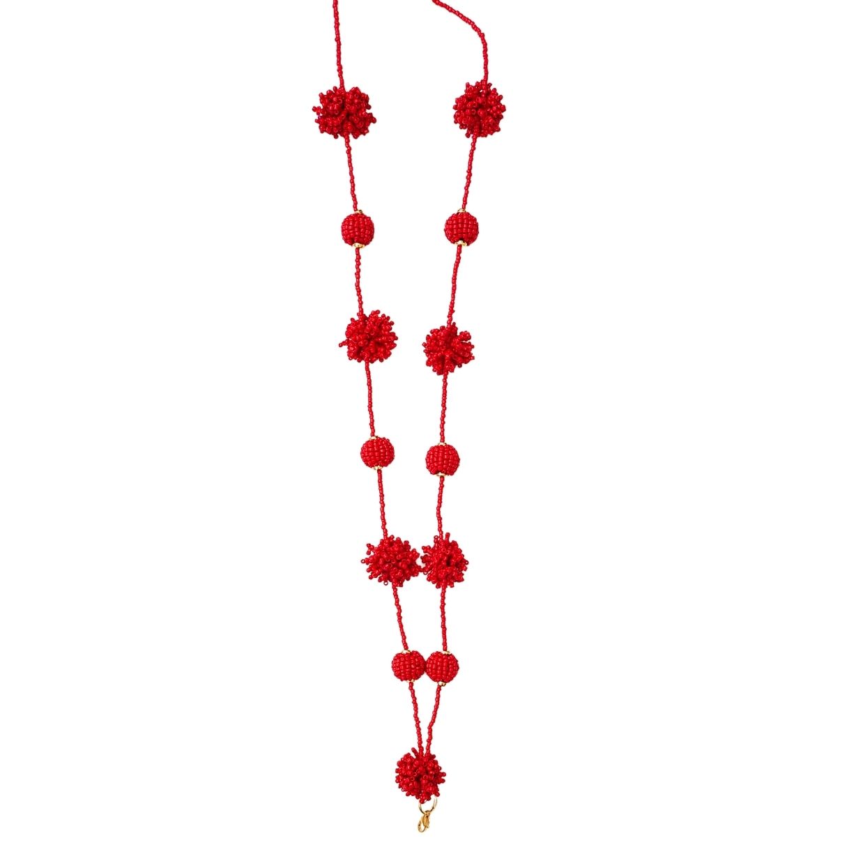 COLLAR POMPÓN ROJO GRANDE