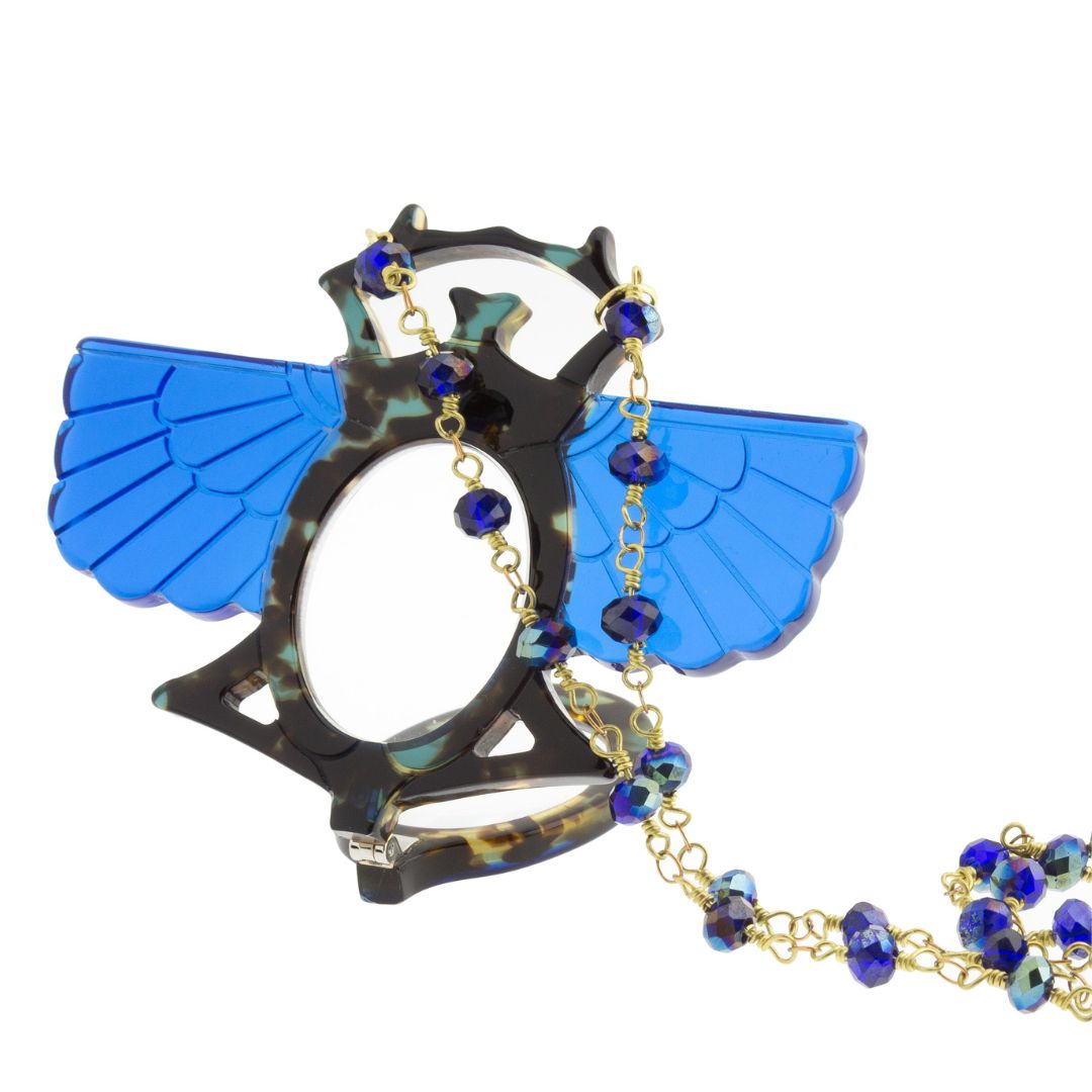 COLGANTE-GAFAS ESCARABAJO AZUL