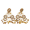 FRIDA BEIGE AND GOLD EARRINGS