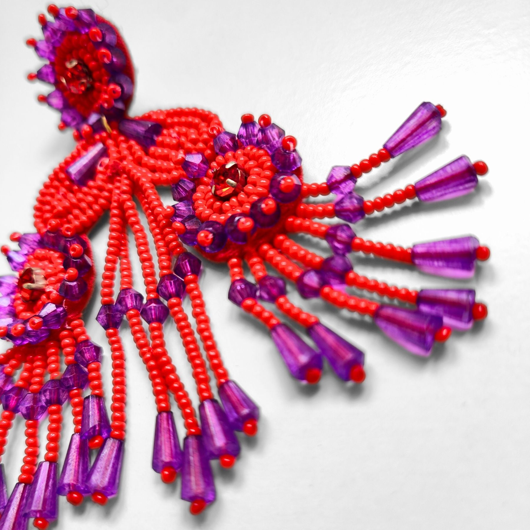 FRIDA RED AND PURPLE EARRINGS
