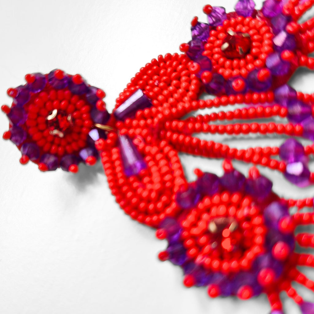 FRIDA RED AND PURPLE EARRINGS