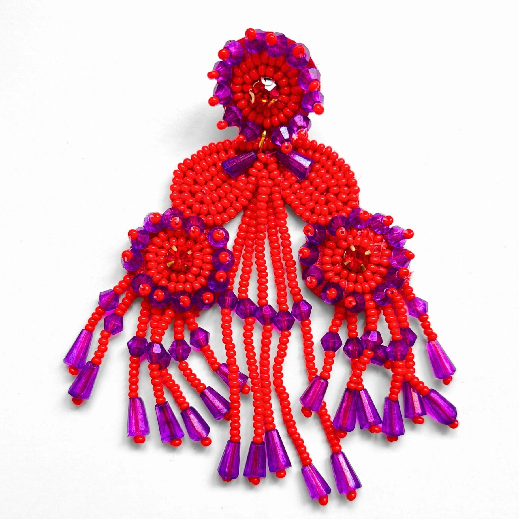 FRIDA RED AND PURPLE EARRINGS