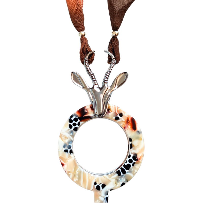 PENDANT-GLASSEES BEIGE GAZELLE