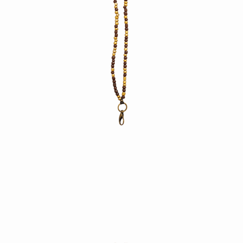 BROWN-GOLD INTERCHANGEABLE NECKLACE
