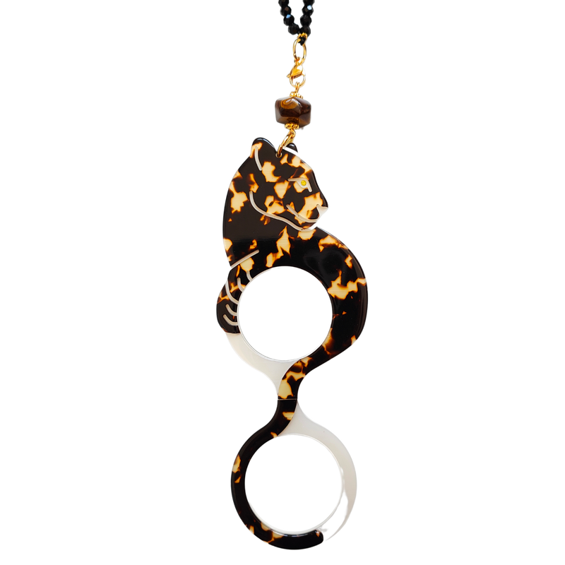 PENDANT-GLASSES LEOPARD