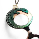 COLGANTE-GAFAS LAGARTO OCELADO VERDE