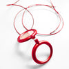 COLGANTE GAFAS LE CORBUSIER ROJO