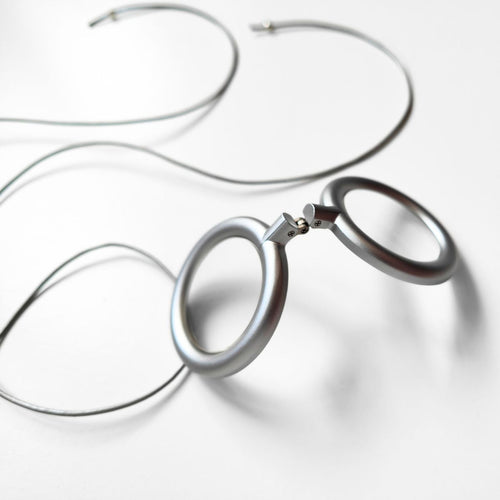 COLGANTE GAFAS LE CORBUSIER PLATA