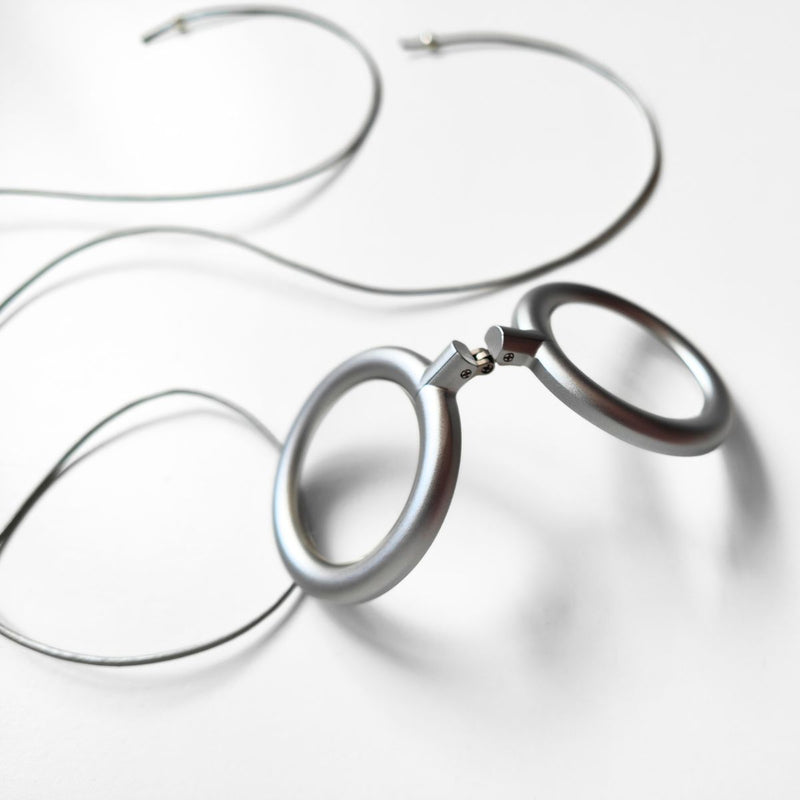 COLGANTE GAFAS LE CORBUSIER PLATA