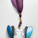 PENDANT-GLASSES BLUE FLY