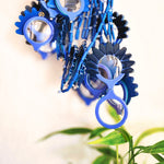 PENDANT-GLASSES BLUE DAISY