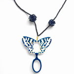 COLGANTE-GAFAS MARIPOSA VAN DER AST AZUL-NEGRO