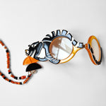 COLGANTE-GAFAS GATO WARHOL NARANJA - EDICIÓN 15 AÑOS