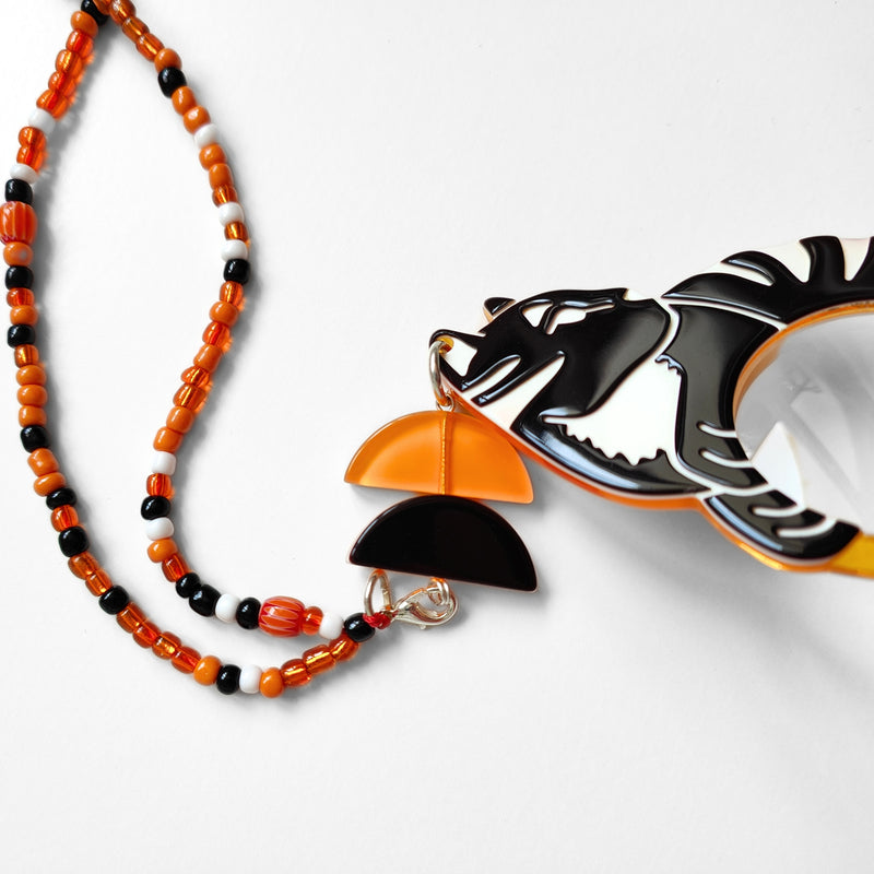 COLGANTE-GAFAS GATO WARHOL NARANJA - EDICIÓN 15 AÑOS