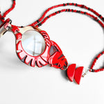COLGANTE-GAFAS GATO WARHOL ROJO - EDICIÓN 15 AÑOS