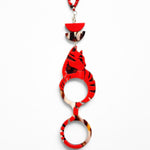COLGANTE-GAFAS GATO WARHOL ROJO - EDICIÓN 15 AÑOS