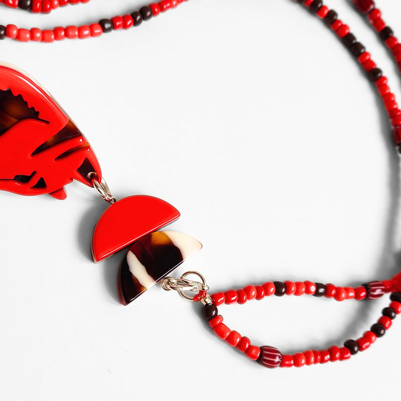 COLGANTE-GAFAS GATO WARHOL ROJO - EDICIÓN 15 AÑOS