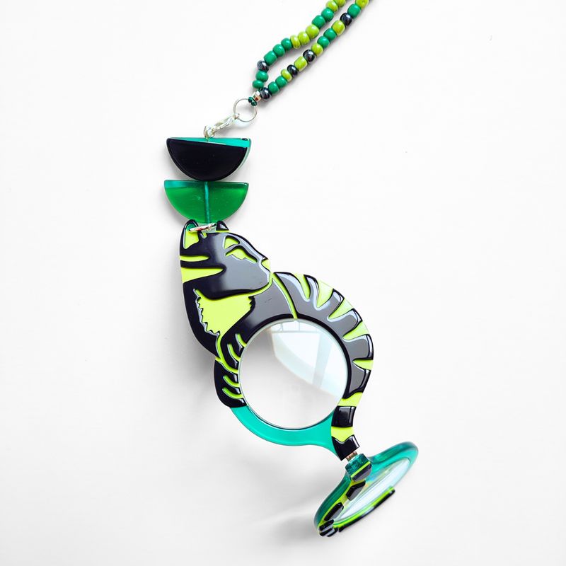 COLGANTE-GAFAS GATO WARHOL VERDE - EDICIÓN 15 AÑOS