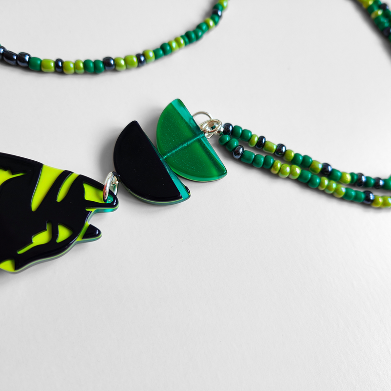 COLGANTE-GAFAS GATO WARHOL VERDE - EDICIÓN 15 AÑOS