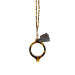 BROWN-GOLD INTERCHANGEABLE NECKLACE