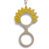 PENDANT-GLASSES MUSTARD DAISY