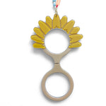 PENDANT-GLASSES MUSTARD DAISY