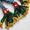 TURQUOISE-GEEN-YELLOW POMPON BAG CHARM